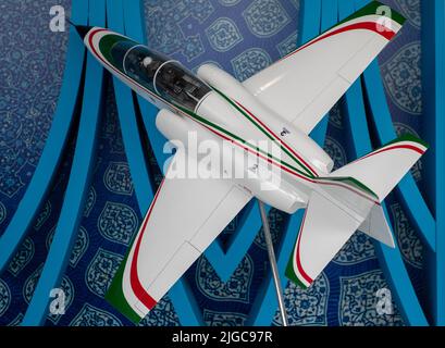 30 agosto 2019, regione di Mosca, Russia. Mock-up del velivolo da addestramento iraniano HESA Yasin Foto Stock