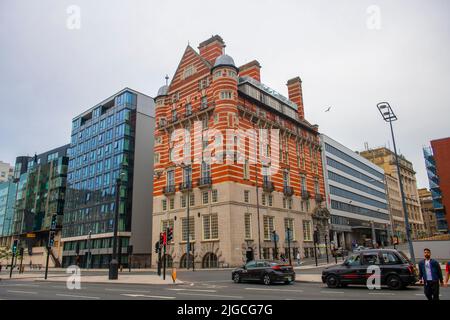 Albion House è stato costruito nel 1898 a 30 James Street a Liverpool, Merseyside, Regno Unito. Liverpool Maritime Mercantile City è un sito patrimonio dell'umanità dell'UNESCO. Foto Stock