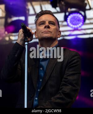 Edimburgo, Regno Unito. 09th luglio 2022. Concerto al Castello - Deacon Blue 09/07/2022 Pic Show: Deacon Blue suona al Castello di Edimburgo. Credit: Ian Jacobs/Alamy Live News Foto Stock