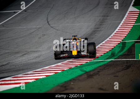 Spielberg, Austria, 09th luglio 2022, Max Verstappen, dall'Olanda compete per la Red Bull Racing. Sprint Race, round 11 del campionato di Formula 1 2022. Credit: Michael Potts/Alamy Live News Foto Stock