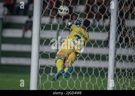 Goiania, Brasile. 09th luglio 2022. GO - Goiania - 07/09/2022 - BRASILIANO A 2022, GOIAS X ATHLETICO-PR - portiere Tadeu di Goias durante una partita contro Athletico-PR allo stadio Serrinha per il campionato brasiliano A 2022. Foto: Isabela Azine/AGIF/Sipa USA Credit: Sipa USA/Alamy Live News Foto Stock