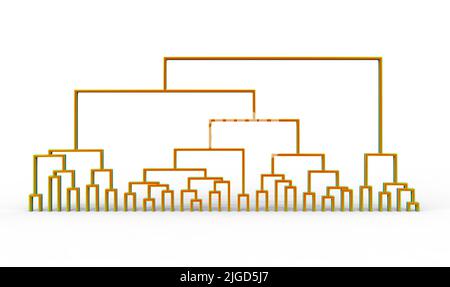 Dendogramma, illustrazione Foto Stock