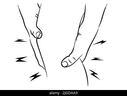 Il tendine del ginocchio problemi dolorosi, rigonfiamento dopo dall'esercizio illustrazione vettoriale Illustrazione Vettoriale