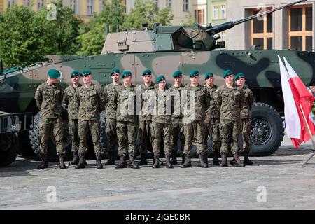 Wroclaw, Wroclaw, Polonia. 9th luglio 2022. A Wroclaw, con la partecipazione del vice primo ministro Mariusz Blaszczak, si è svolta la promozione dell'Accademia militare delle Laddakers. (Credit Image: © Krzysztof Zatycki/ZUMA Press Wire) Foto Stock