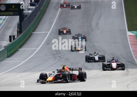 02 DARUVALA Jehan (ind), Prema Racing, Dallara F2, in azione nel corso del round 8th del Campionato FIA di Formula 2 2022, sul Red Bull Ring, dal 8 al 10 luglio 2022 a Spielberg, Austria - Foto Antonin Vincent/DPPI Foto Stock