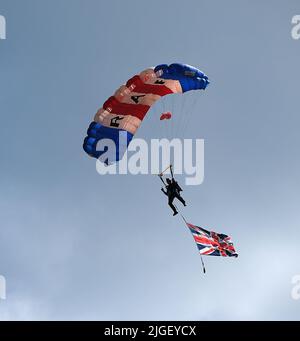 Royal Air Force Falcons paracadute squadra. Foto Stock