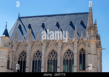 Saint-Chapelle (Cappella Santa, 1379) in Chateau de Vincennes fortificazioni (dipartimento Val-de-Marne) nei pressi di Parigi, Francia Foto Stock