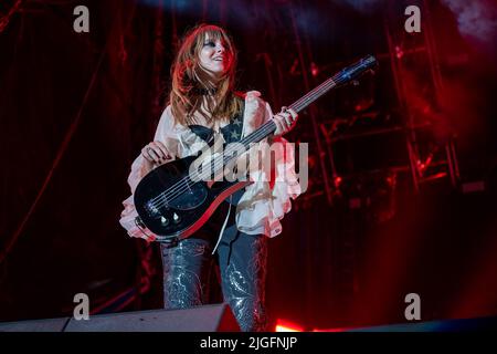 Concerto della band italiana 'Maneskin' al Circo massimo di Roma il 09.07.2022 per il Rock in Roma Festival Foto Stock