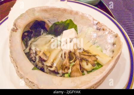 Corso di pesce Kaiseki cena ristorante Giappone 2.tif Foto Stock