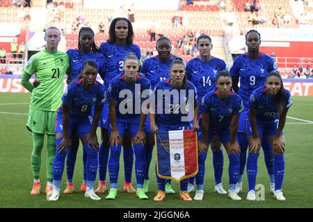 Rotherham, Regno Unito. 10th luglio 2022. Squadra (Francia Donne) durante la partita UEFA Women s Euro England 2022 tra Francia 5-1 Italia allo stadio di New York il 10 2022 luglio a Rotherham, Inghilterra. Credit: Maurizio Borsari/AFLO/Alamy Live News Foto Stock