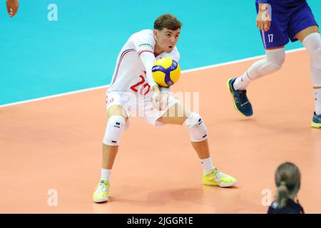 Maruzen Intec Arena Osaka, Osaka, Giappone. 10th luglio 2022. Diez Benjamin (fra), 10 LUGLIO 2022 - Pallavolo : FIVB Volley Nations League 2022 Preliminary Round maschile tra Australia - Francia alla Maruzen Intec Arena Osaka, Osaka, Giappone. Credit: YUTAKA/AFLO SPORT/Alamy Live News Foto Stock