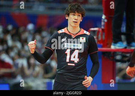 Maruzen Intec Arena Osaka, Osaka, Giappone. 10th luglio 2022. Yuki Ishikawa (JPN), 10 LUGLIO 2022 - Pallavolo : FIVB Volley Nations League 2022 Round preliminare per uomini tra Brasile - Giappone alla Maruzen Intec Arena Osaka, Osaka, Giappone. Credit: YUTAKA/AFLO SPORT/Alamy Live News Foto Stock