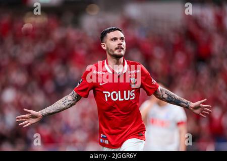 Saitama, Giappone. 10th luglio 2022. David Moberg (Reds) Calcio : 2022 J1 incontro di Lega tra Urawa Red Diamonds 3-0 FC Tokyo al Saitama Stadium 2002 a Saitama, Giappone . Credit: AFLO SPORT/Alamy Live News Foto Stock