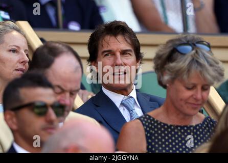 Wimbledon, Regno Unito. 09th luglio 2022. Attore Tom Cruise. Wimbledon Day tredici, Ladies Final Day, Wimbledon, Londra, Regno Unito, Il 9 luglio 2022. Credit: Paul Marriott/Alamy Live News Foto Stock