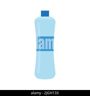 Icona del vettore della bottiglia d'acqua isolata su sfondo bianco Illustrazione Vettoriale