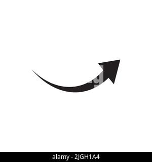 Icona vettore puntatore a freccia isolata su sfondo bianco Illustrazione Vettoriale