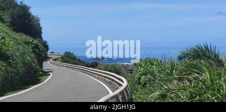 Peony Township, Contea di Pingtung - 9 Lug, 2022 : Kenting, Xuhai bellissimo paesaggio nel sud di Taiwan, Xuhai, Kending, Contea di Pingtung Foto Stock