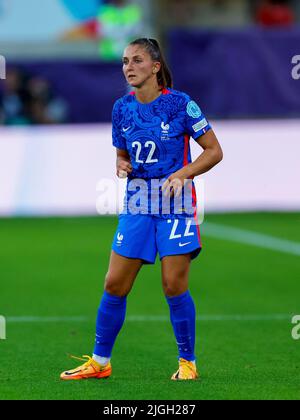 Primo : 07/10/2022 Calcio, Calcio, UEFA womenÂ EURO 2022, Donne EM 2022 Inghilterra, Campionato europeo 2022, Francia - Italia Eve Perisset (22 Francia) Foto Stock