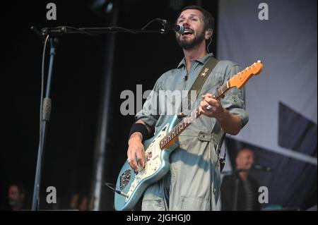 Feeder che si esibisce all'Askern Music Festival, UK , 09.07.2022 Foto Stock