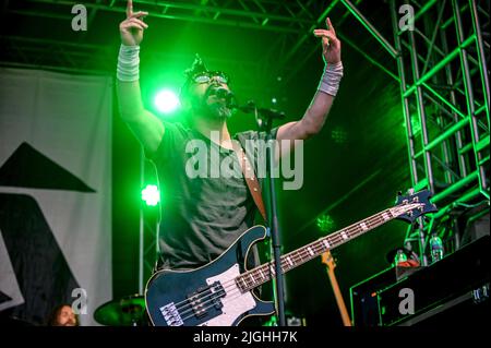 Feeder che si esibisce all'Askern Music Festival, UK , 09.07.2022 Foto Stock