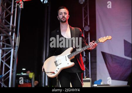 Feeder che si esibisce all'Askern Music Festival, UK , 09.07.2022 Foto Stock