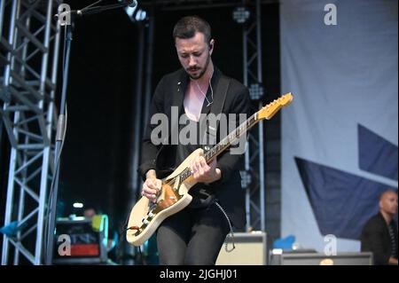 Feeder che si esibisce all'Askern Music Festival, UK , 09.07.2022 Foto Stock