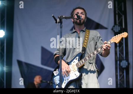 Feeder che si esibisce all'Askern Music Festival, UK , 09.07.2022 Foto Stock