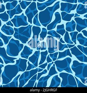 Modello senza cuciture con consistenza d'acqua, ghiaccio sul fondo del mare, piscina. Sfondo vettoriale colorato. Illustrazione Vettoriale