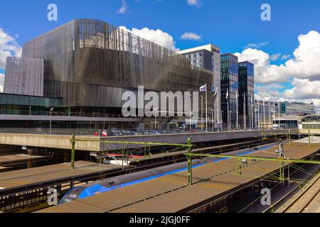 Waterfront e Centro Congressi di Stoccolma. Svezia. Foto Stock