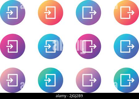 pulsante web dell'interfaccia utente dell'account di login per la disconnessione. elementi dell'interfaccia utente Illustrazione Vettoriale