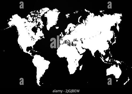 Mappa del mondo con diversi colori una forma Baviera Germania Foto Stock