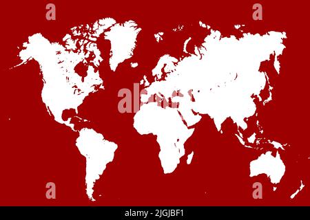 Mappa del mondo con diversi colori una forma Baviera Germania Foto Stock