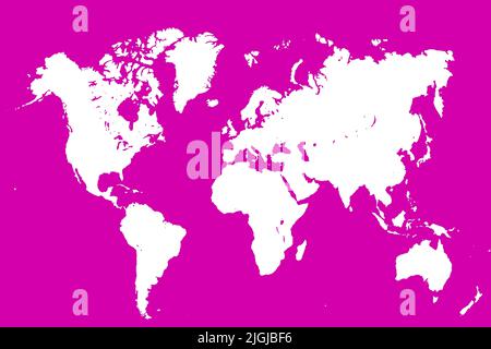 Mappa del mondo con diversi colori una forma Baviera Germania Foto Stock