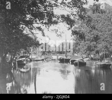 Ponte vecchio di Bro su Nättrabyån. Foto Stock