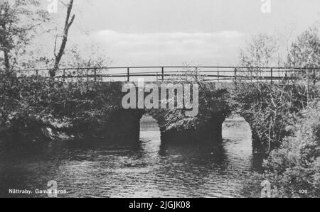 Ponte vecchio di Bro su Nättrabyån. Foto Stock