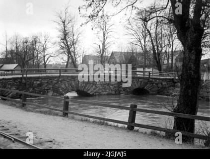 Ponte vecchio di Bro su Nättrabyån. Foto Stock