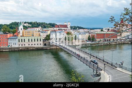 Dettaglio del vecchio municipio a graticcio di Bensheim nel distretto di Bergstraße nell'Assia meridionale in Germania Foto Stock