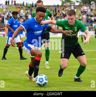 Kane Ritchie-Hosler in azione, Glentoran Vs Rangers B, pre-stagione amichevole, Bet McLean ovale, Domenica 10th luglio 2022 Foto Stock
