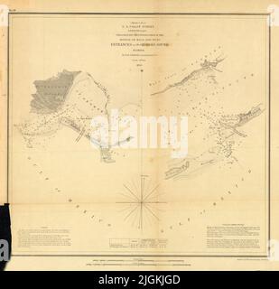 US Coast Survey Reconnaissance of the Middle and West entres to St. George's Sound, Florida, 1853, by F. H. Gerdes Foto Stock