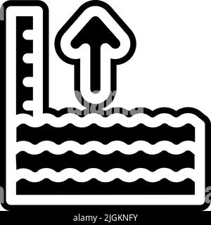 icona del livello dell'acqua . Illustrazione Vettoriale