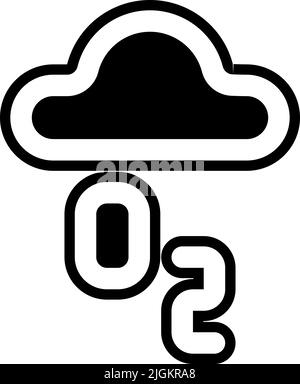 icona ossigeno . Illustrazione Vettoriale