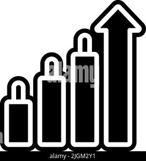 icona freccia verso l'alto . Illustrazione Vettoriale