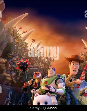 MAXIMUS,LIGHTYEAR,KITTY,WOODY,TRIXIE,REX, TOY STORY THAT TIME FORGOT, 2014 Foto Stock