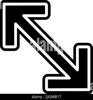 Icona freccia in alto a sinistra . Illustrazione Vettoriale