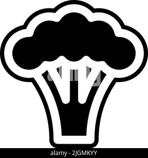 Icona della drogheria broccoli . Illustrazione Vettoriale
