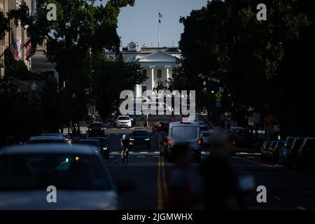 Washington, Stati Uniti. 10th Jan 2022. Una visione generale della Casa Bianca a Washington, DC, lunedì 11 luglio 2022. (Graeme Sloan/Sipa USA) Credit: Sipa USA/Alamy Live News Foto Stock