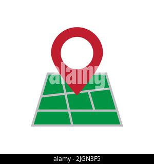 Vettore icona posizione. Icona Mappa isolata. Icona della mappa GPS Illustrazione Vettoriale