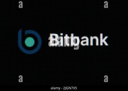 Rottweil, Germania. 11th luglio 2022. Il logo della crittografia Bitbank di scambio è visto sullo schermo di un computer in un ufficio. Credit: Silas Stein/dpa/Alamy Live News Foto Stock