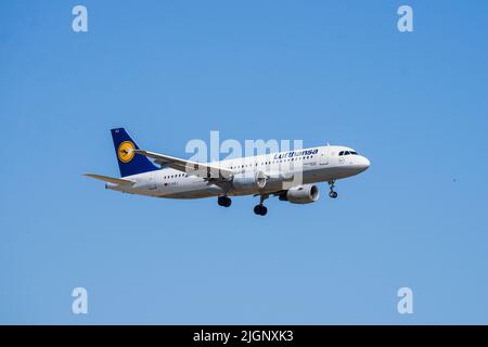 El Prat, Spagna, 8, luglio 2022. Pianerottolo. Credit: JG/Alamy Live News Foto Stock