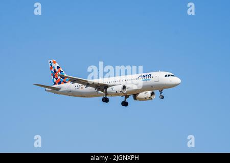 El Prat, Spagna, 8, luglio 2022. Pianerottolo. Credit: JG/Alamy Live News Foto Stock